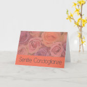Italiaanse sympathie rozen - sentite condoglianze kaart (Gele Bloem)