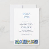 Italiaanse Tegels | Dank je voor het bijwonen van  Bedankkaart (Voorkant)