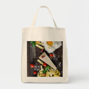 Italiaanse tekst over voedsel personaliseren tote bag