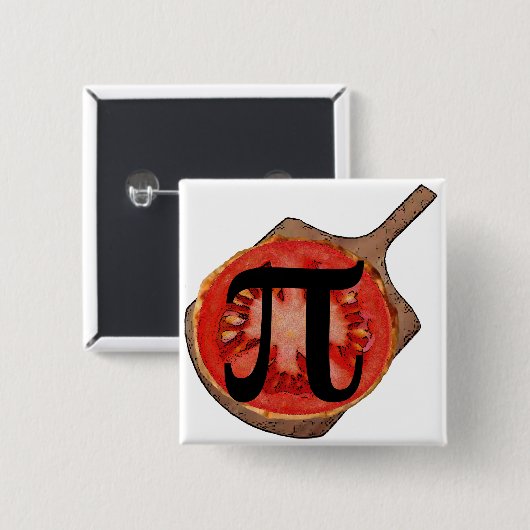 Italiaanse Tomaten Pi Knop Vierkante Button 5,1 Cm (Voorkant /achterkant)