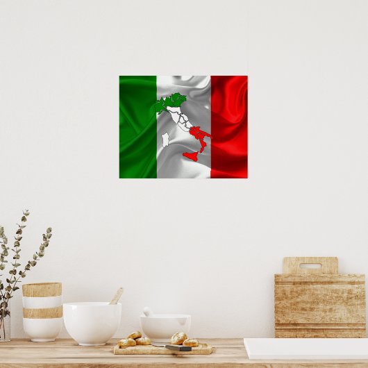 Italiaanse Tricolor Poster (Keuken)