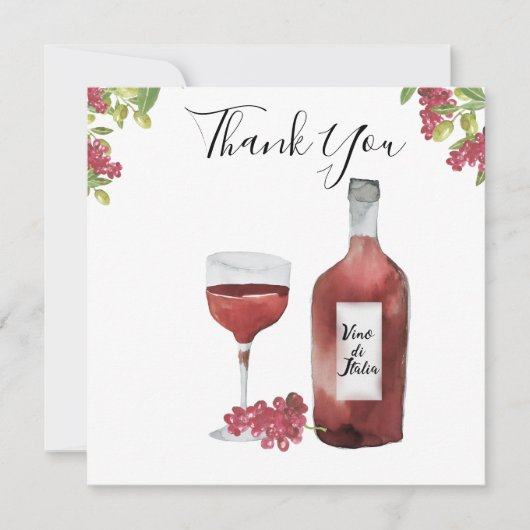 Italiaanse trouwkaart bedankkaarten kaart (Voorkant)
