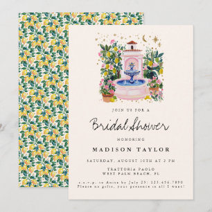 Italiaanse Tuin Citroen Fontein Zomer Bruidsborrel Kaart