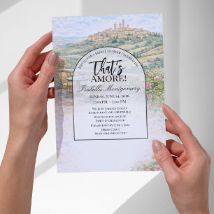 Italiaanse Tuscany Dat's Amore Bruiloftsfeest Kaart