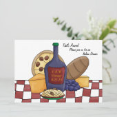 Italiaanse uitnodiging tot het avondeten (Staand voorkant)