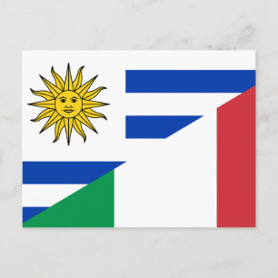 Italiaanse Uruguayaanse vlag Briefkaart