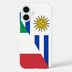 Italiaanse Uruguayaanse vlag iPhone 16 Hoesje
