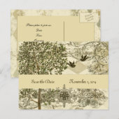  Italiaanse Verdigris Save the Date Aankondigingskaart (Voorkant / Achterkant)