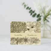  Italiaanse Verdigris Save the Date Aankondigingskaart (Staand voorkant)