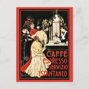 -Italiaanse Victoriaans koffieespresso en Briefkaart