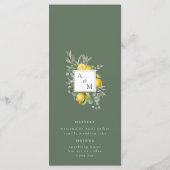 Italiaanse Villa Bruiloft Menu (Achterkant)