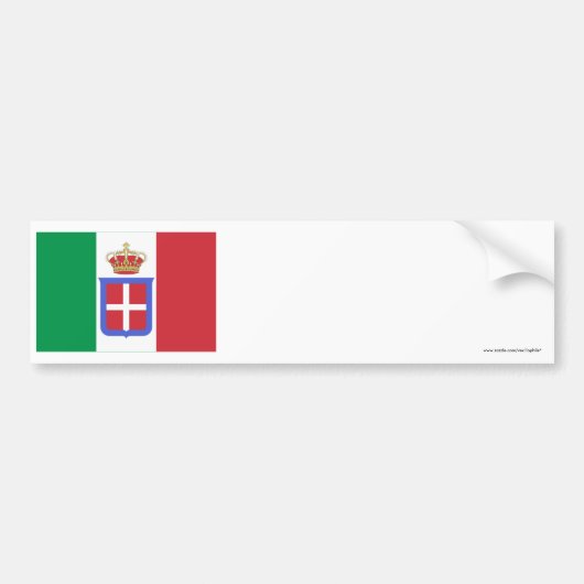 Italiaanse vlag (1861-1946) bumpersticker (Voorkant)