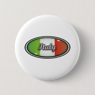 Italiaanse vlag 1 ronde button 5,7 cm