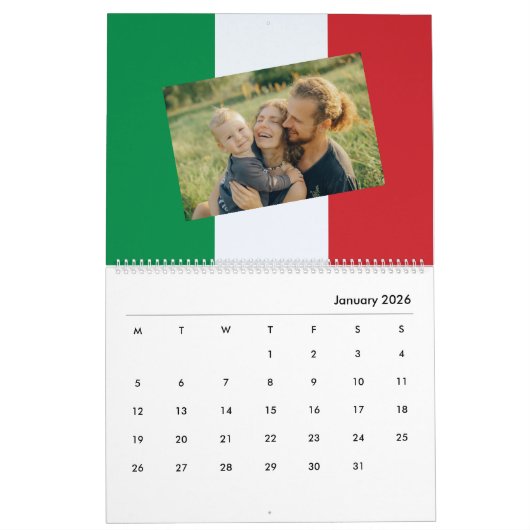Italiaanse vlag 2026 Calendario Personalizzato Cus Kalender (Jan 2026)