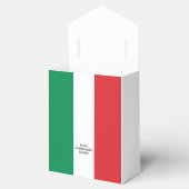 Italiaanse vlag aangepaste tekst bedankdoosjes (Geopend)