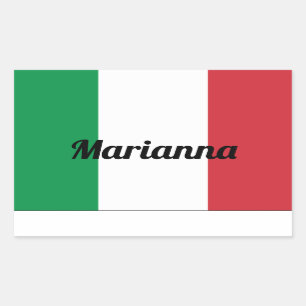 Italiaanse vlag - aanpasbaar rechthoekige sticker