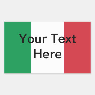 Italiaanse vlag - aanpasbaar rechthoekige sticker