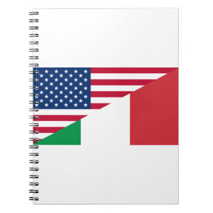 Italiaanse vlag Amerikaanse pride Notitieboek