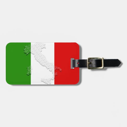 Italiaanse vlag bagagelabel (Voorkant horizontaal)
