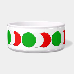 Italiaanse vlag. Bandiera italiana. Voerbakje