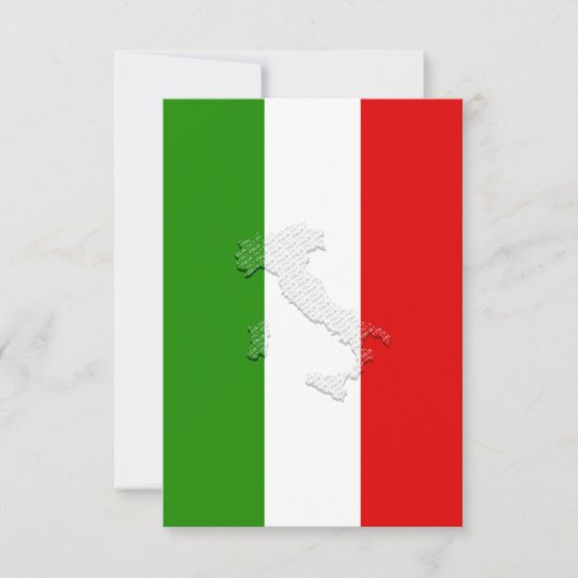 Italiaanse vlag bedankkaart (Voorkant)