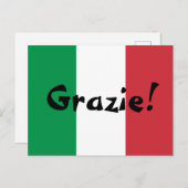 Italiaanse Vlag Bedankt Briefkaart (Voorkant / Achterkant)