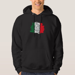 Italiaanse vlag Bocce Ball Design Bocce Ball Tourn Hoodie