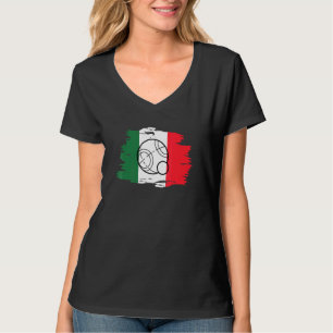 Italiaanse vlag Bocce Ball Design Bocce Ball Tourn T-shirt