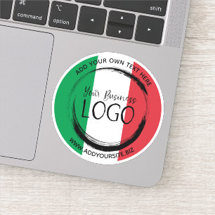 Italiaanse vlag Colors Business Logo Circle Sticker