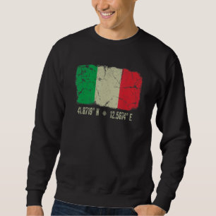 Italiaanse vlag coördineert Man Italiaans erfgoed Trui