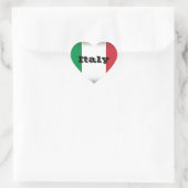 Italiaanse vlag Donkere rand Hart Sticker (Tas)