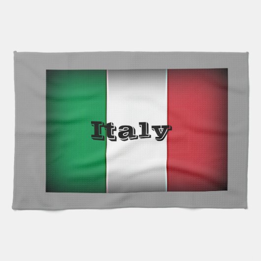 Italiaanse vlag Donkere rand Theedoek (Horizontaal)