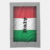 Italiaanse vlag Donkere rand Theedoek (Verticaal)