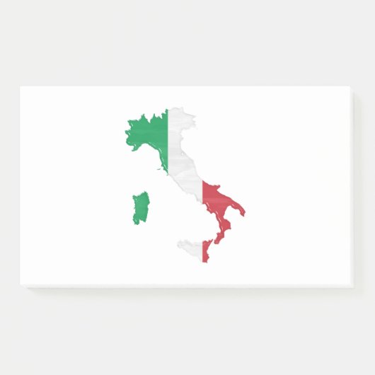Italiaanse vlag en kaart post-it® notes (Voorkant)