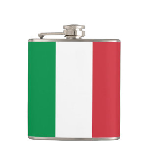 Italiaanse vlag en reizen Italië/sportfans Heupfles