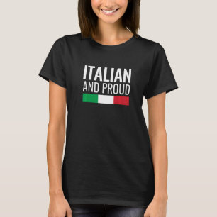 Italiaanse vlag en rode Italiaanse vlag T-shirt