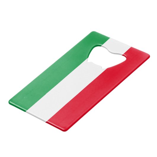 Italiaanse vlag flesopener kredietkaart flessenopener (Voorkant Gekanteld)