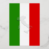 Italiaanse vlag folie uitnodiging (Voorkant)