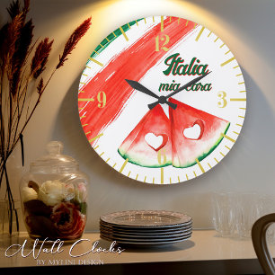 Italiaanse vlag geïnspireerd op Wall Clock Grote Klok