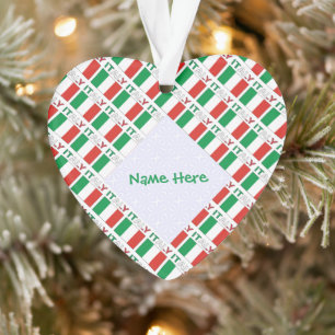 Italiaanse Vlag Getegeld Gepersonaliseerd Erfgoed Ornament