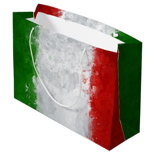Italiaanse vlag Gift Bag Large Cadeauzakje (Achterkant Gekanteld)