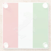 Italiaanse vlag glazen onderzetter (Achterkant)