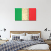 Italiaanse vlag Gold Canvas Afdruk (Insitu (Slaapkamer))