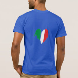 Italiaanse vlag Graffiti Heart Graphic T-shirt