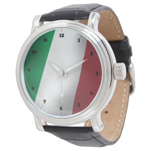 ITALIAANSE VLAG GREEN WHITE RED WATCH HORLOGE