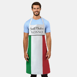 Italiaanse Vlag Grill Meester Nonno Grappig Cadeau Schort