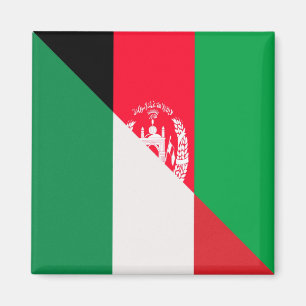 Italiaanse vlag   HalfAfghaanse Italiaanse vlag Magneet