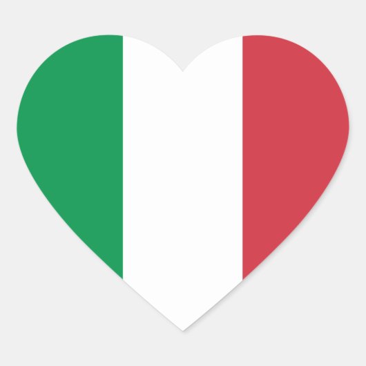 Italiaanse vlag hart sticker (Voorkant)