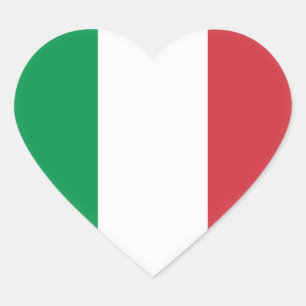 Italiaanse vlag hart sticker
