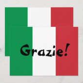 Italiaanse vlag Hartelijk dank Bedankkaart (Voorkant / Achterkant)